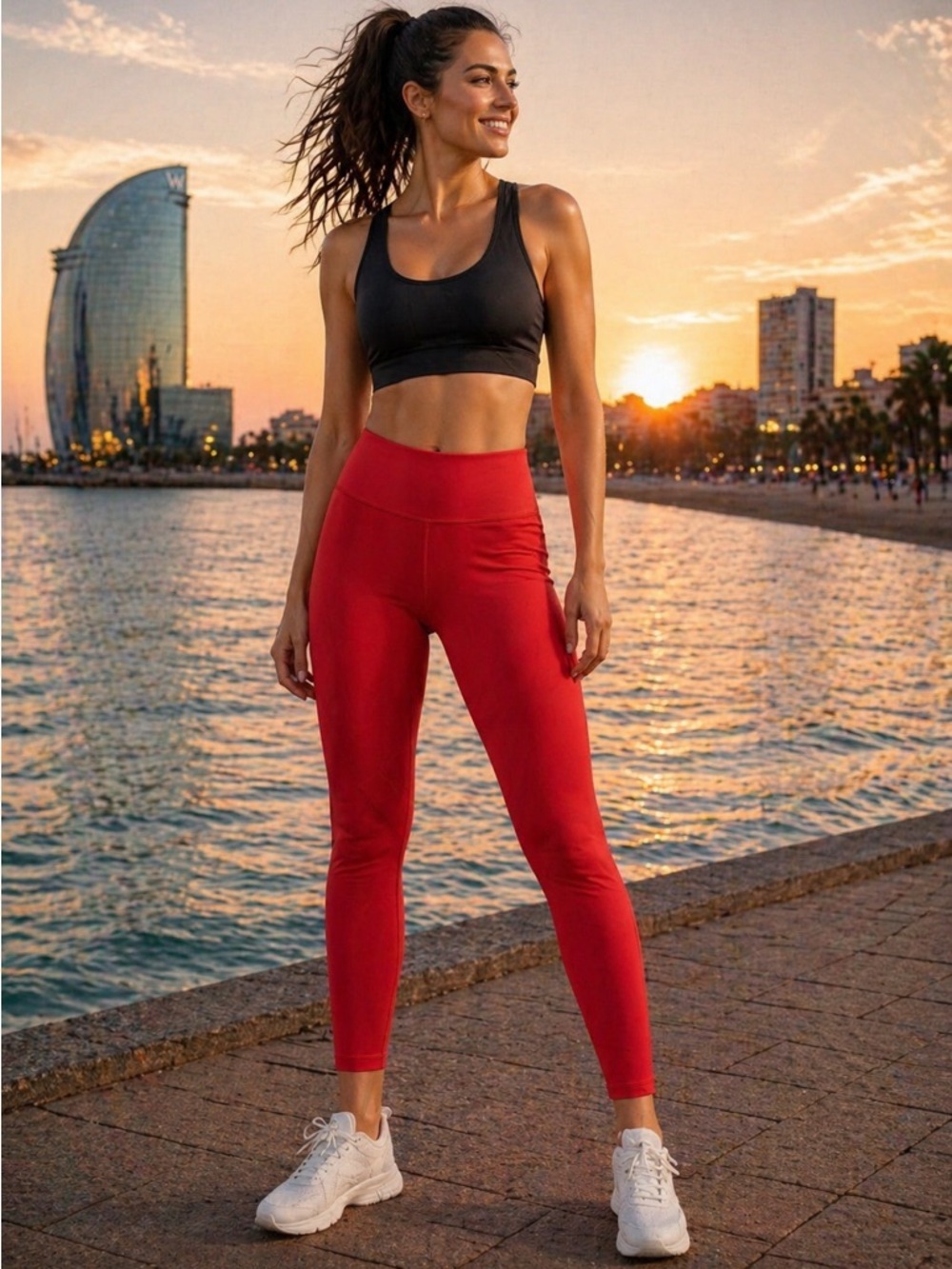 🩷aerie OFFLINE 7/8 High-Rise Leggings in bright red